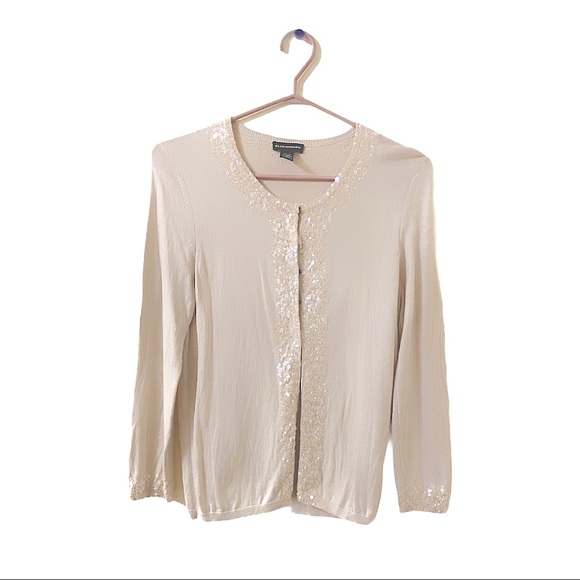 Club Monaco Sweaters - Club Monaco Silk & Cotton Blend Sequin Cartigan